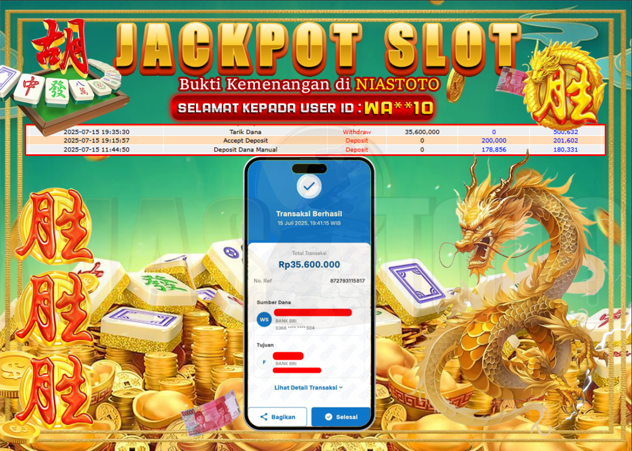 Bukti Jackpot Lunas NiasToto
