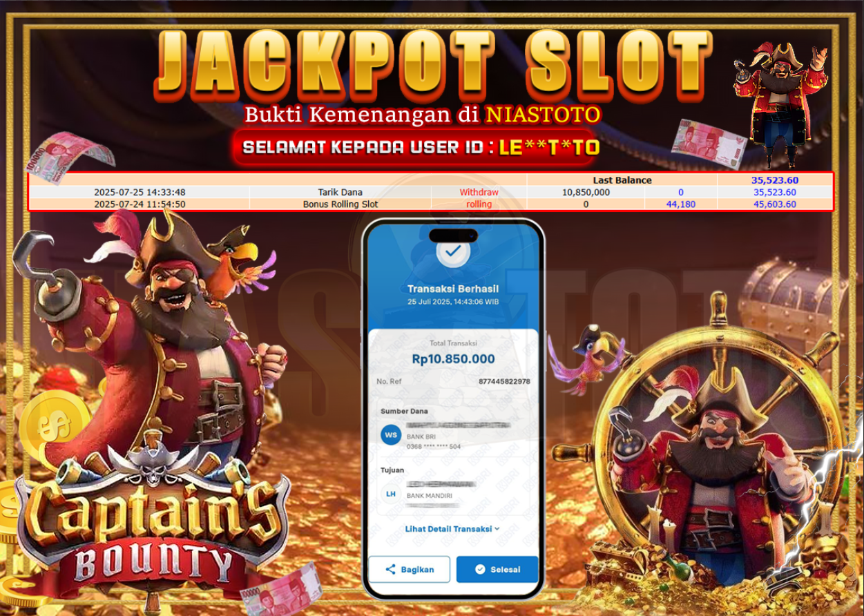 Bukti Jackpot Lunas NiasToto