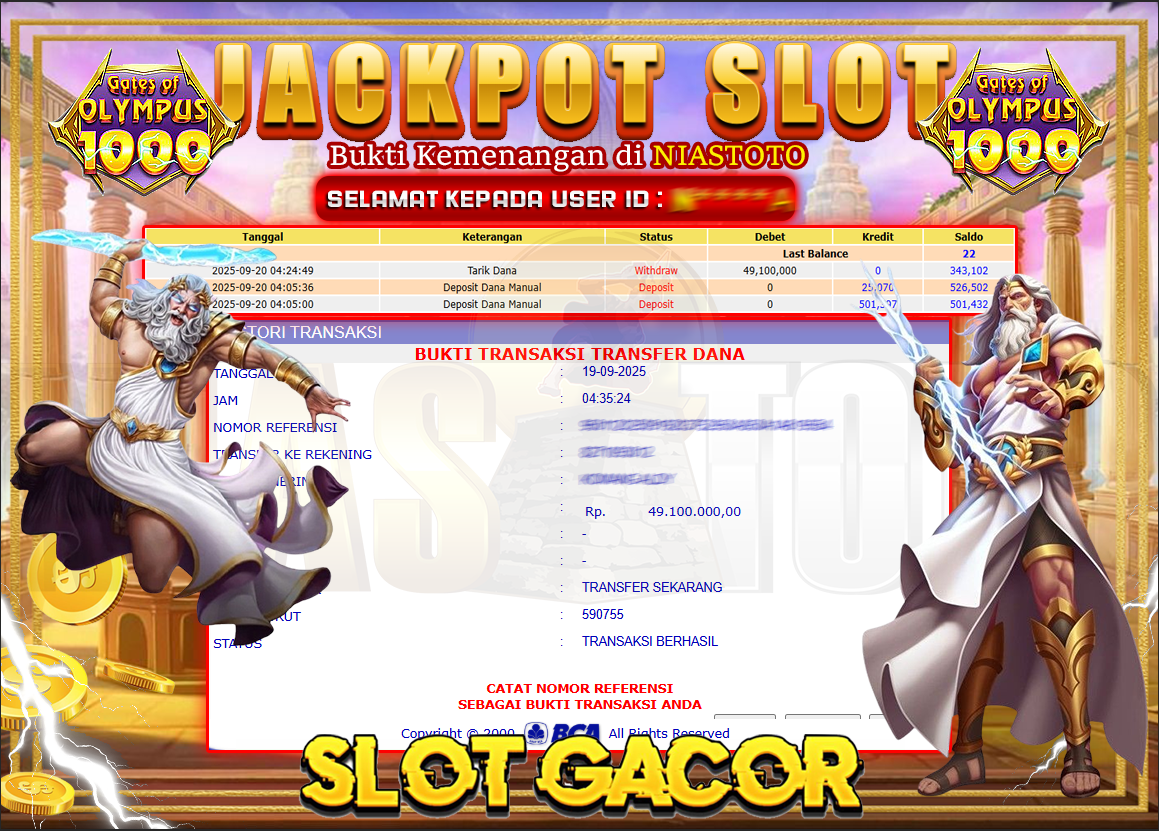 Bukti Jackpot Lunas NiasToto