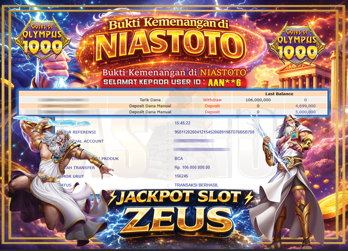 Bukti Jackpot Lunas NiasToto