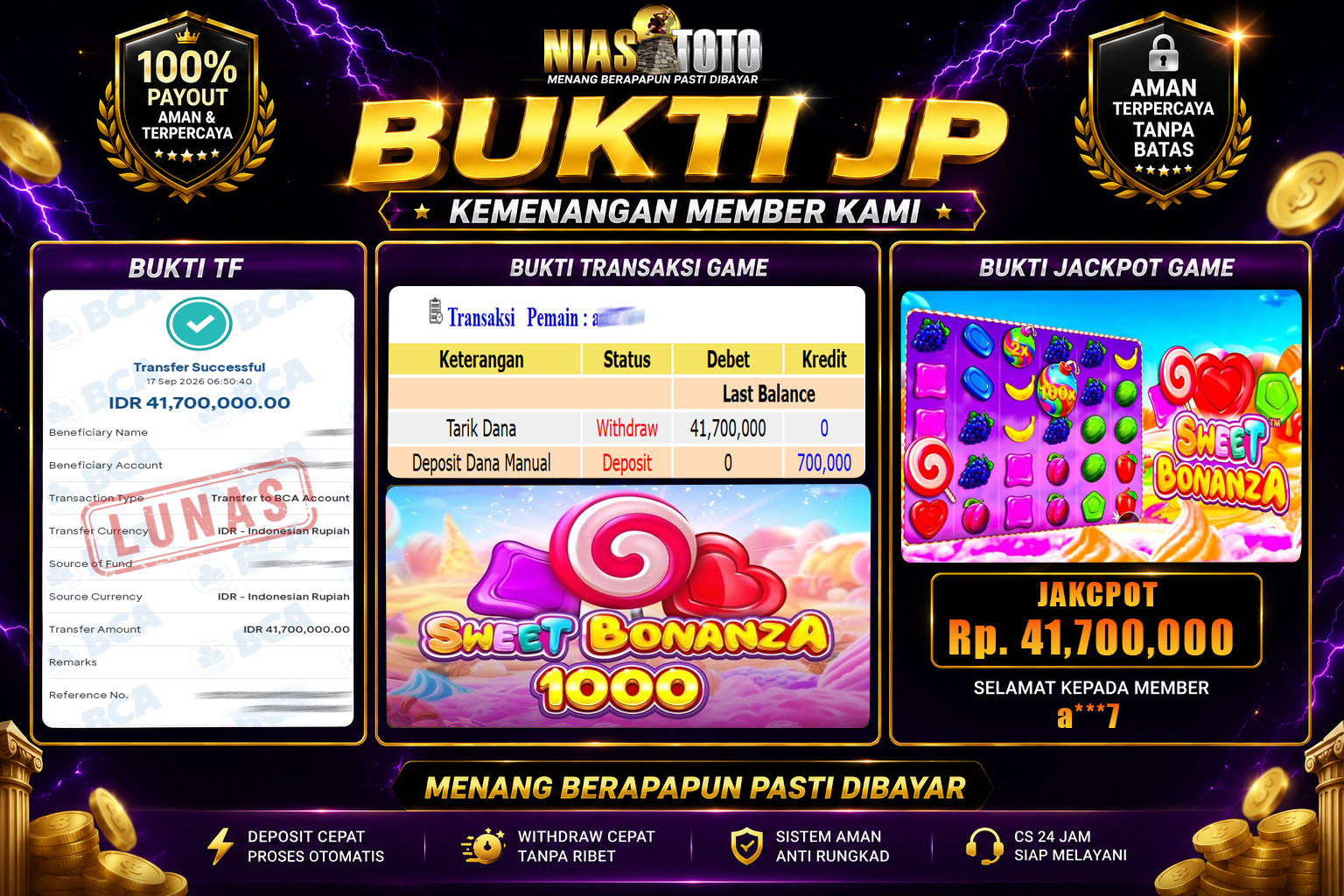Bukti Jackpot Lunas NiasToto